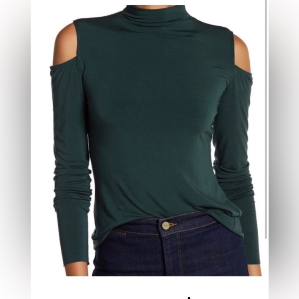 Bailey/44 Vincent cold shoulder top Evergreen NWT